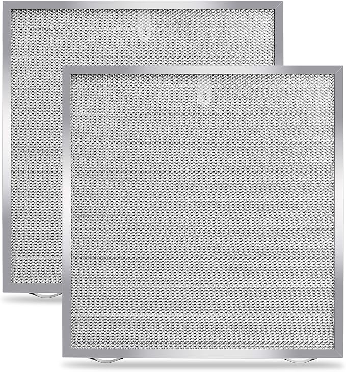 5 Layer Aluminum Grease Range Hood Filters 14 X 13.7 X 0.4 inchs Compatible with Broan 97017415 S97017415 (2 Pack) - AquaVibe