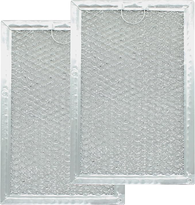 Microwave Grease Filter Replaces 5304464105 WB06X10608 Compatible GE Microwave Grease Filter 5.1" x 7.6" (2-Pack)