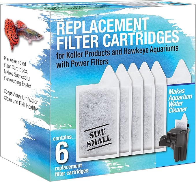 Koller Products Replacement Filter Cartridges - Small, 6-Pack - AquaVibe
