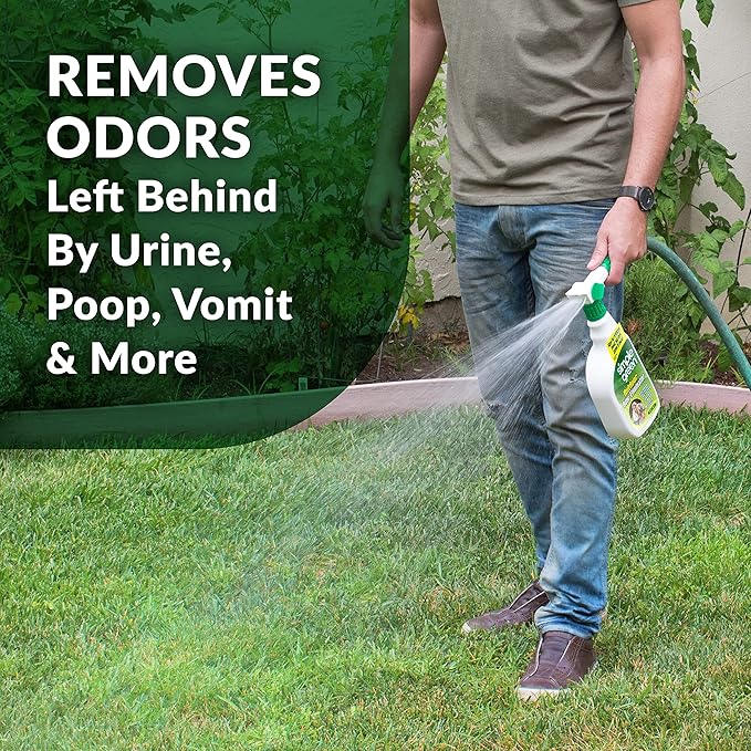 Simple Green Outdoor Odor Eliminator for Pets, Dogs, 1 gallon Refill - Ideal for Artificial Lawns & Patio, Milky White (Pack of 2)