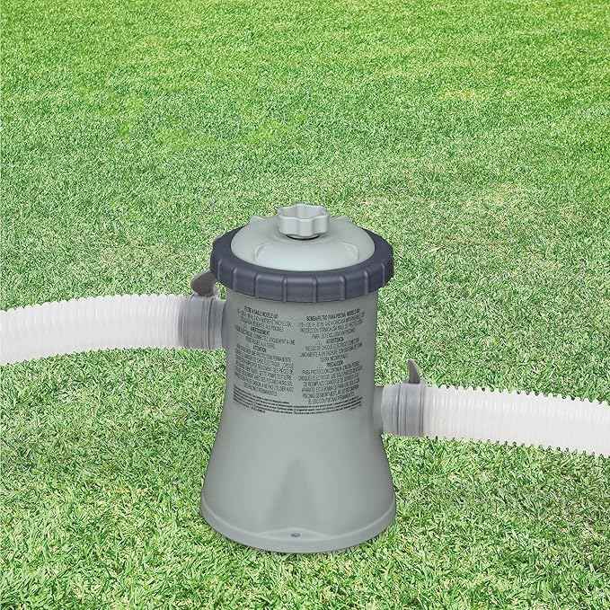Intex C330 Krystal Clear Cartridge Filter Pump for Above Ground Pools: 330 GPH Pump Flow Rate – Improved Circulation and Filtration – Easy Installation – Improved Water Clarity – Easy-to-Clean