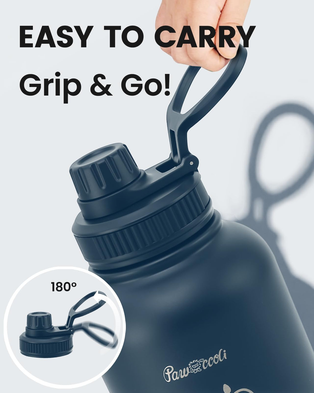 34 oz Dog Water Bottle with Detachable Food & Water Bowls