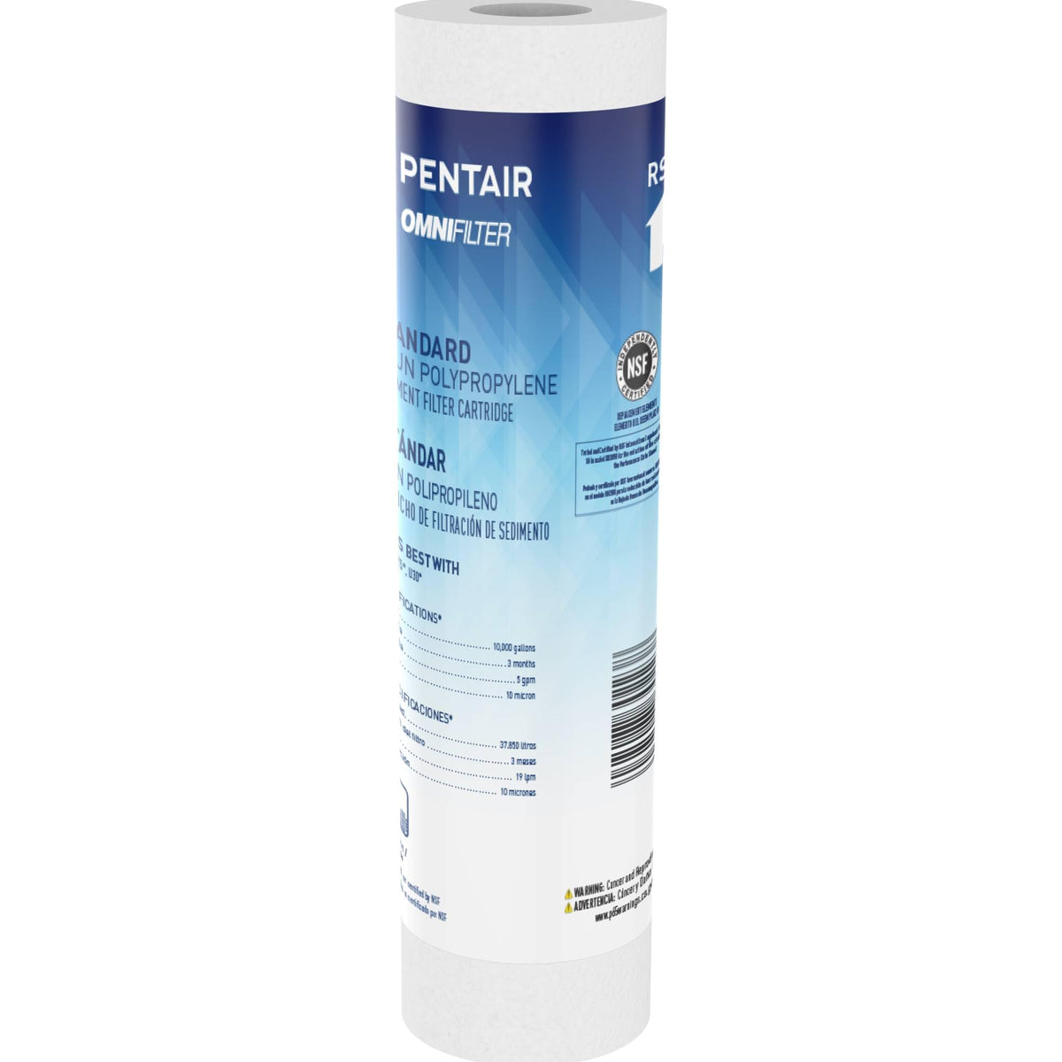 Pentair OMNIFilter RS14 10" x 2.5" Sediment Water Filter (Pack of 1 / 10 Micron)