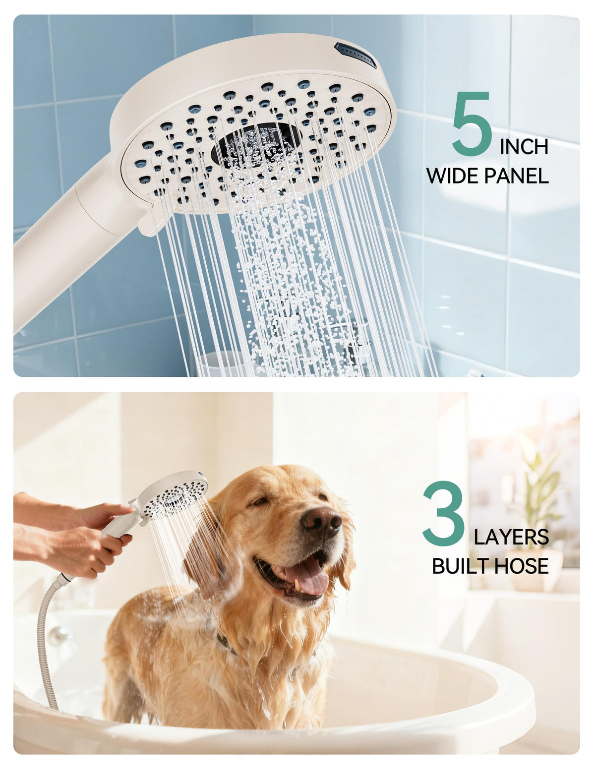 Shower Head with Handheld (Matte Khaki)