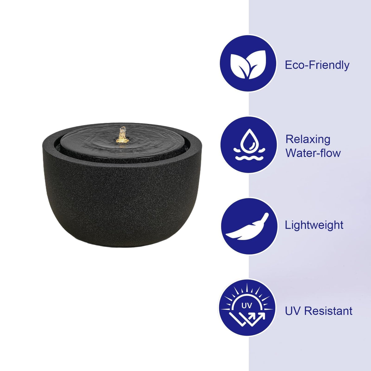 12.60” H Outdoor Water Fountain Made with Eco (12.60")