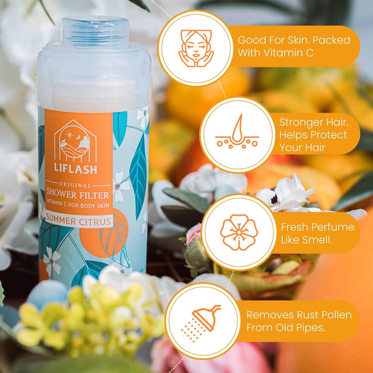 Vitamin C Shower Filter for Hard Water (SUMMER CITRUS)