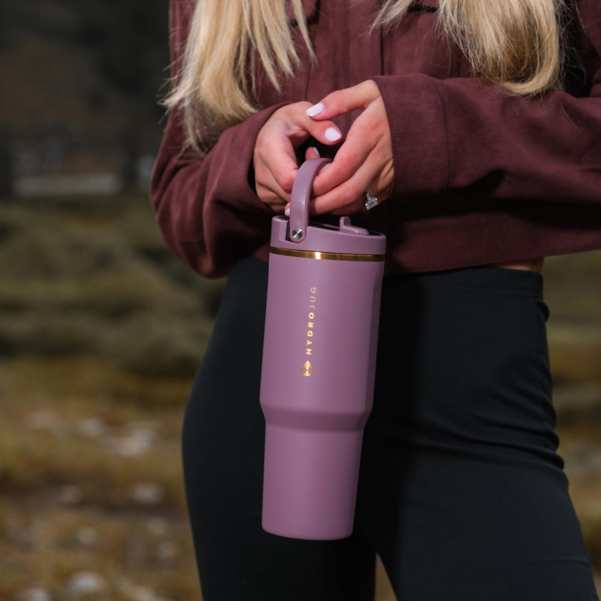 Sport 32 oz Insulated Stainless Steel Water Bottle (Rosewood / 32 Ounces)