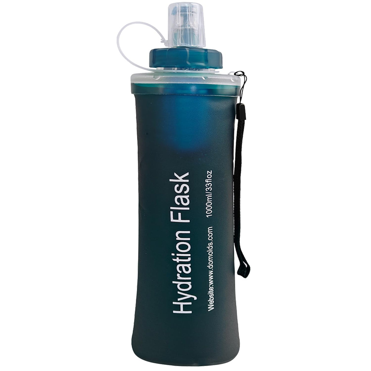 1.0L Collapsible Water Filter Bottle (1000ml, Dusty Blue)