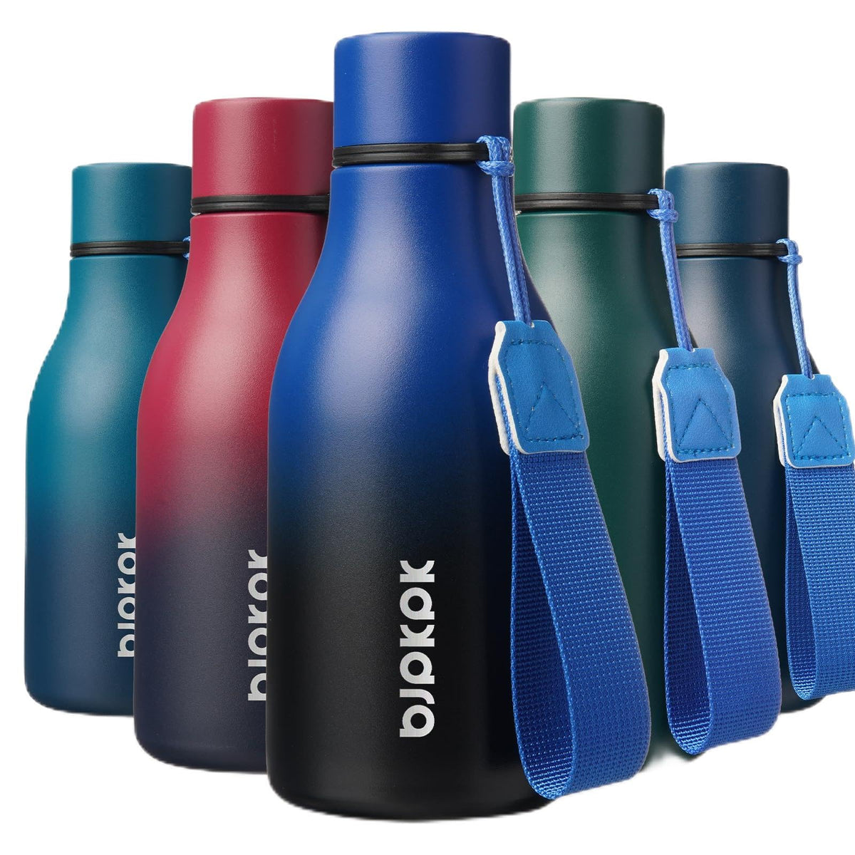 12oz Insulated Water Bottle (Blue/Black / 12 Ounces / 12oz)