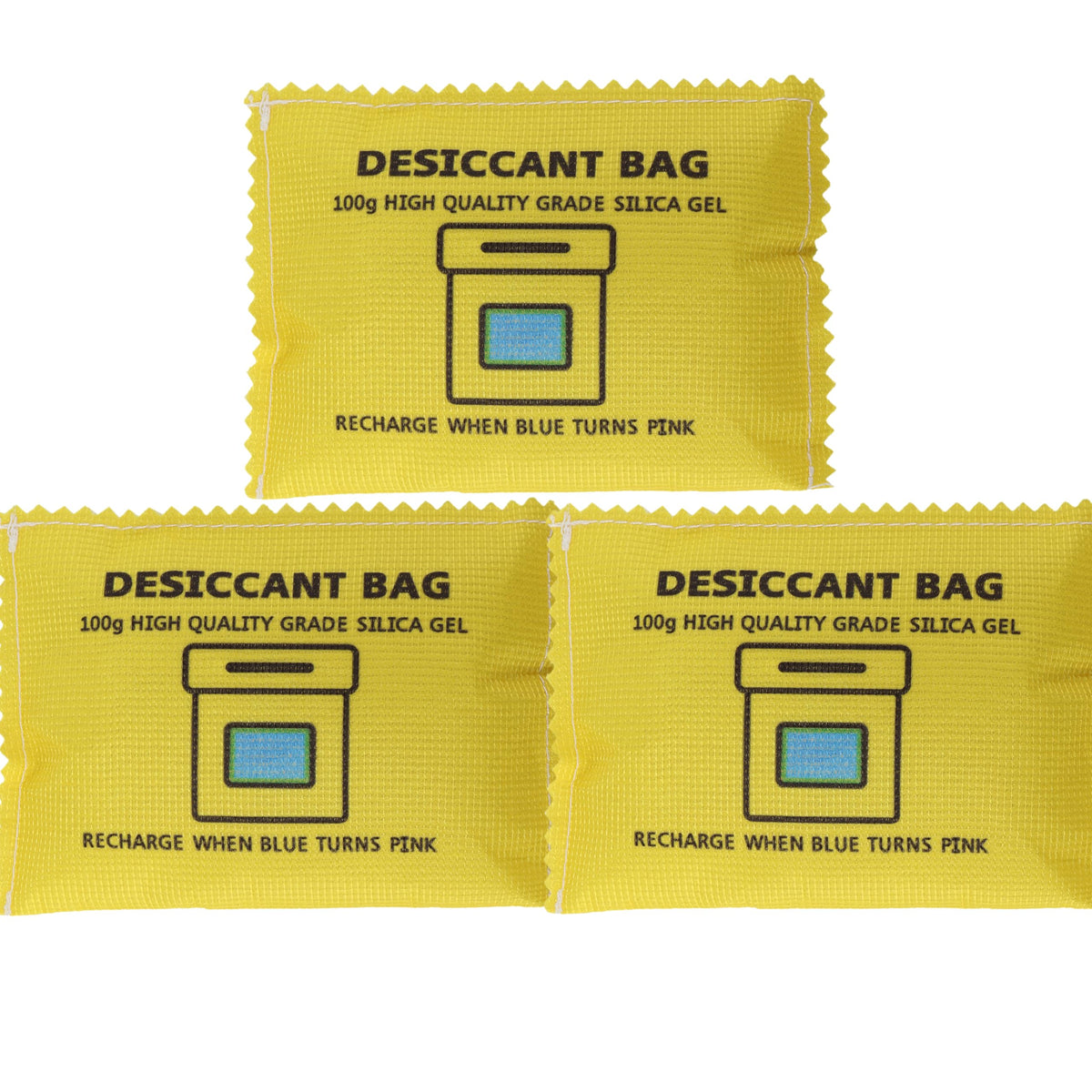 100g Rechargeable Desiccant Silica Gel Beads Pack Lab Desiccants Bag Rechargeable Moisture Absorbing for Storage Bins and Totes