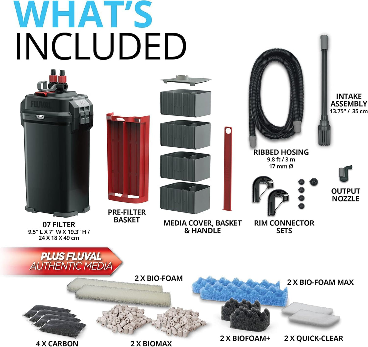 407 Performance Canister Filter for Aquariums Up to 100 Gallons (100 Gallons)