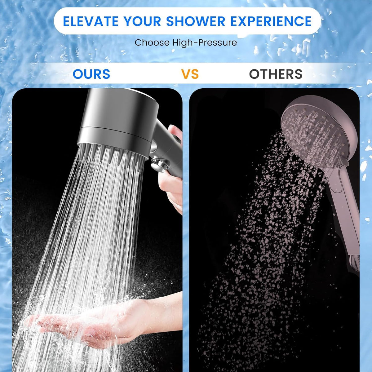 Filtered Shower Head with Handheld (Charcoal Gray)