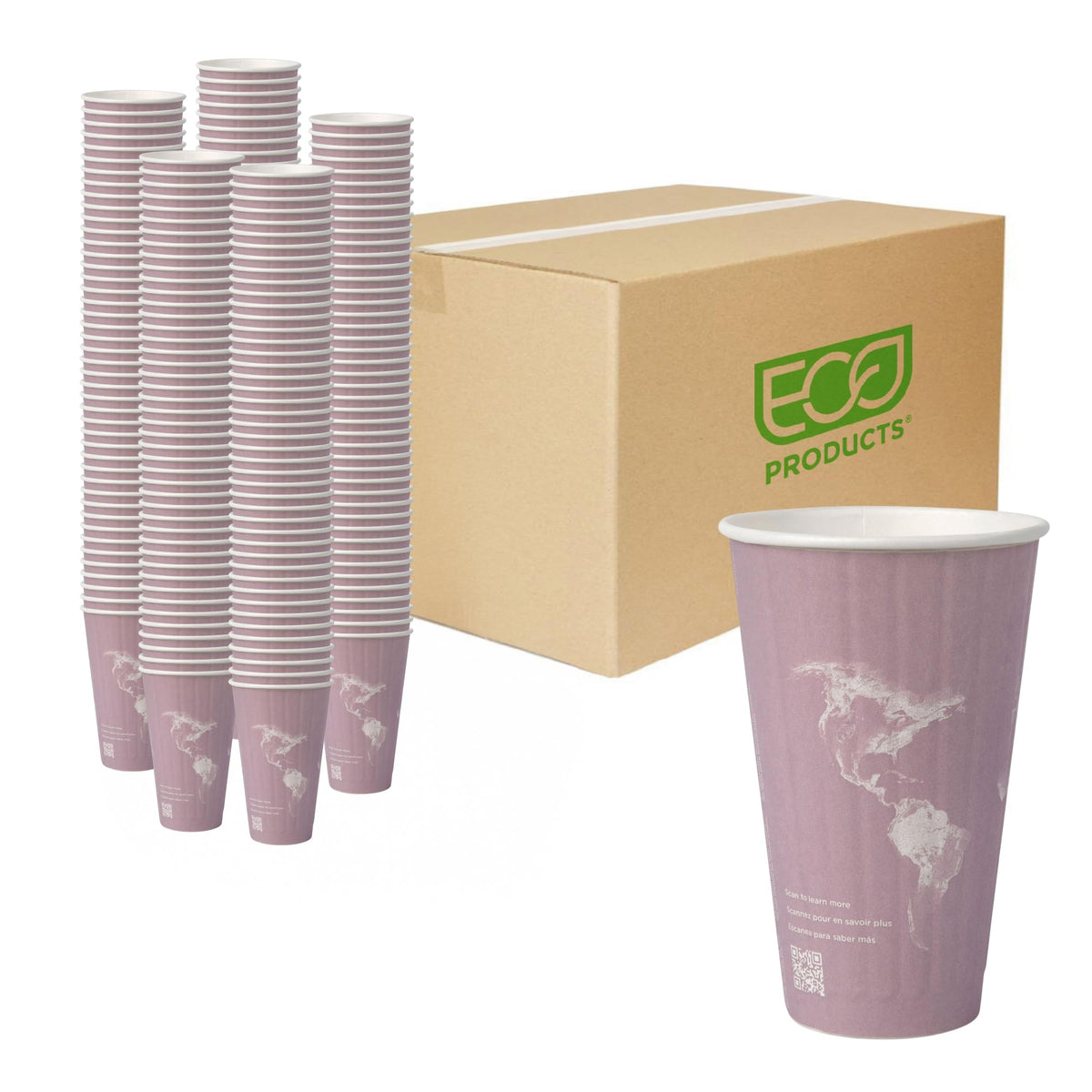 World Art Disposable Insulated Coffee Cups (16 oz)