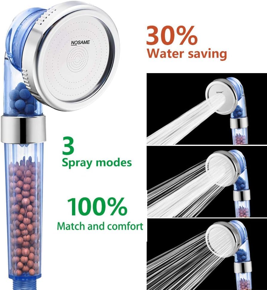 Handheld Shower Head (Transparent Blue Only Shower Head)