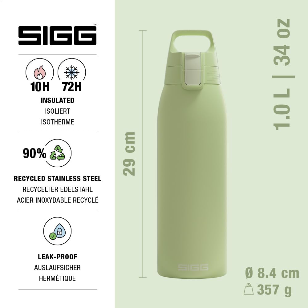 Insulated Water Bottle (34 oz / Eco Green)