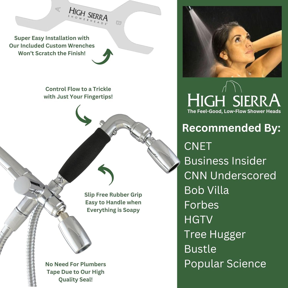 High Sierra® Lead (2 GPM / Matte Black w/ Nylon Insert)