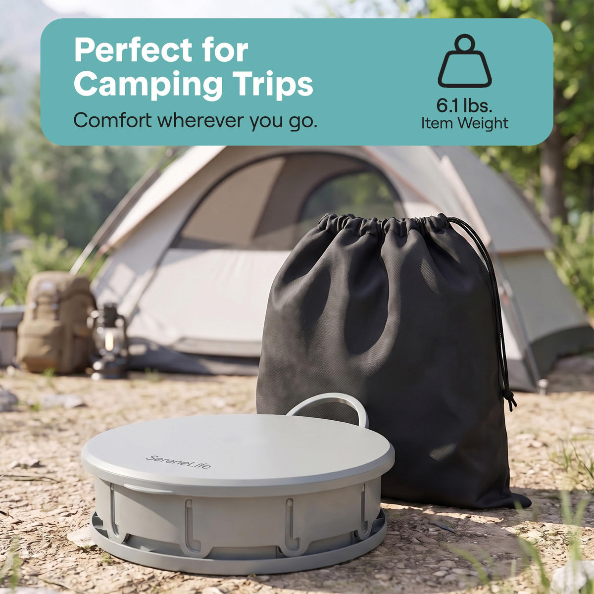 Portable Camping Toilet (Standard / Steel Gray)