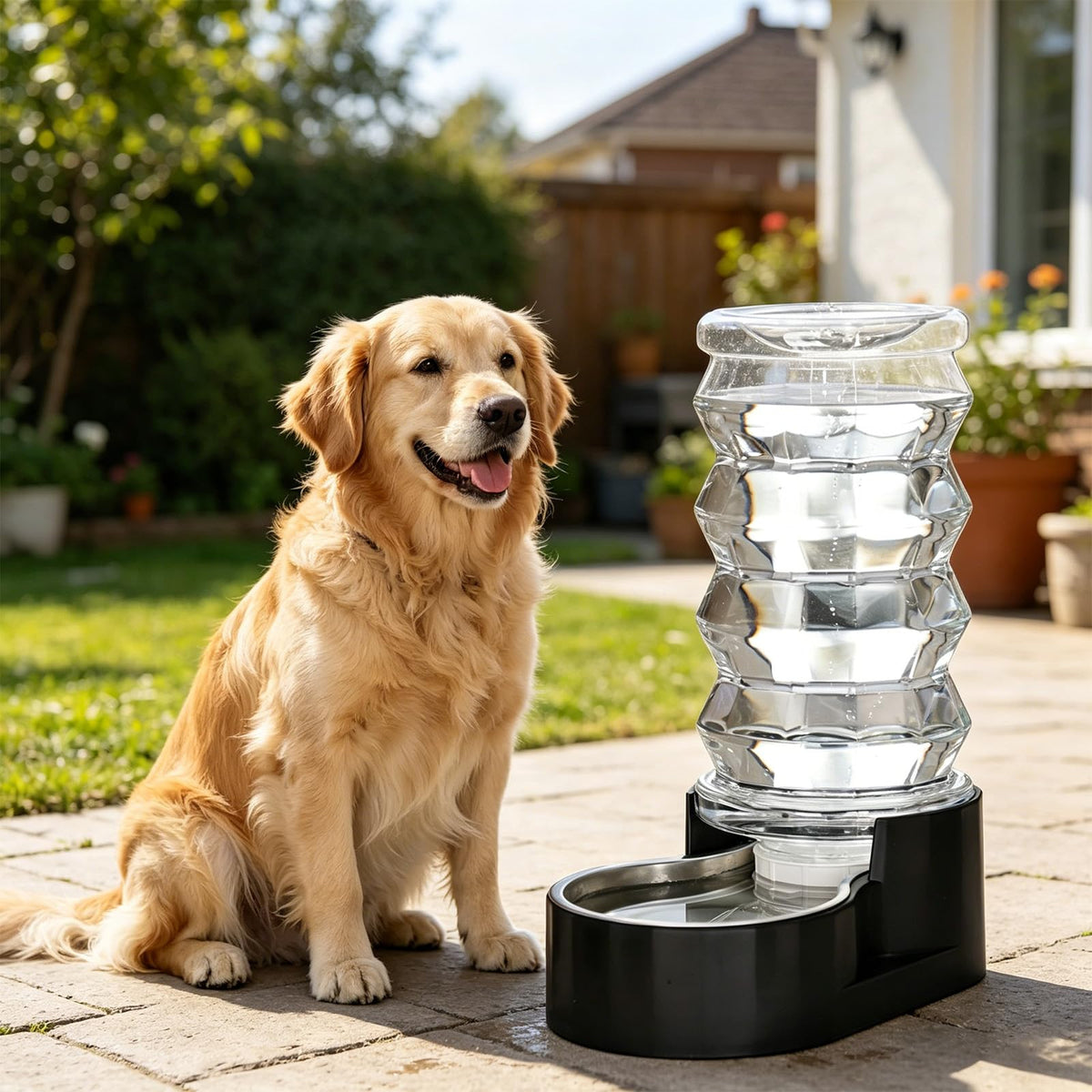 8L Filtered Dog Water Dispenser (Dark Black / 8L)