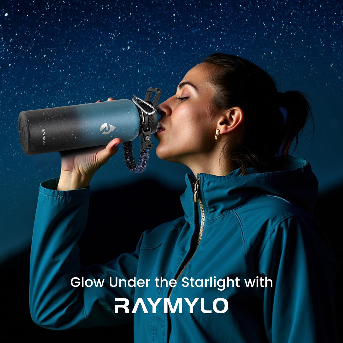 Insulated Water Bottle 40 oz (Starry Indigo Black Gradient / 40 Ounces)