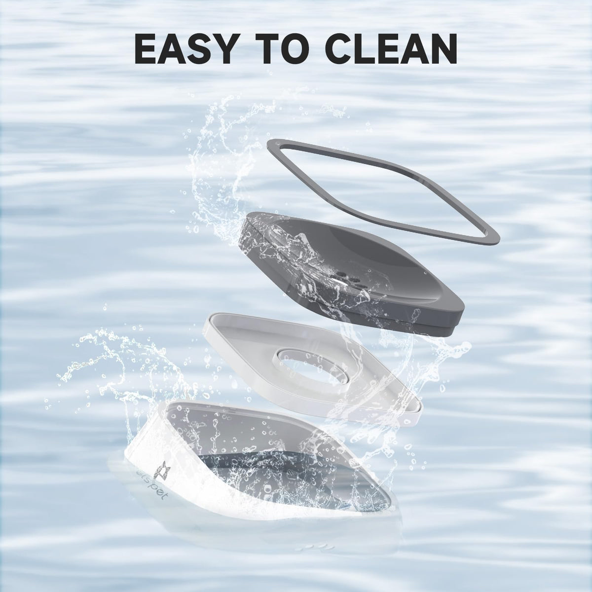 Travel Bowl 35oz 1L No Spill Dog Cat Bowl Anti Slip Water Dispenser (1L / Grey)