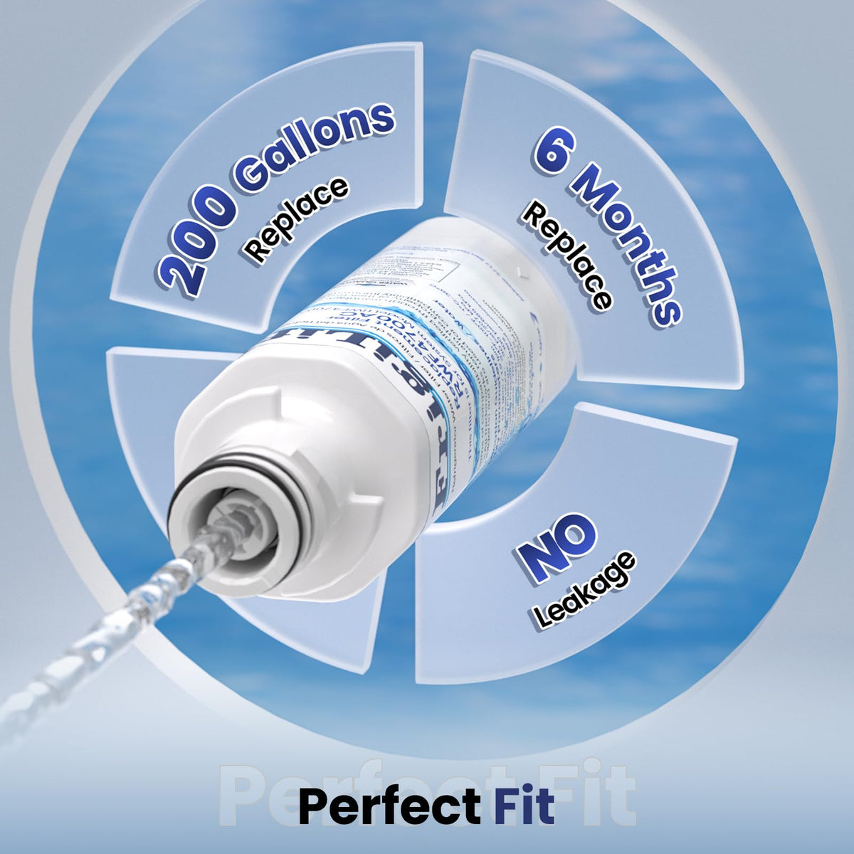 ADQ747935 Replacement for LG LT1000P Kenmore Elite 9980 (Water Filter with Air Filter / 3+3 Count (Pack of 1))