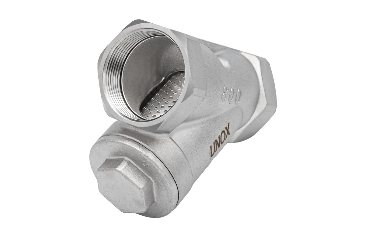 1 1/4" Y-Type Stainless Steel Industrial Strainer - AISI 304 - Water Oil Filter for Plumbing Tools & HVAC Systems, Heavy-Duty Pipeline Protection, PN6/PN10 Rated (1 1/4")