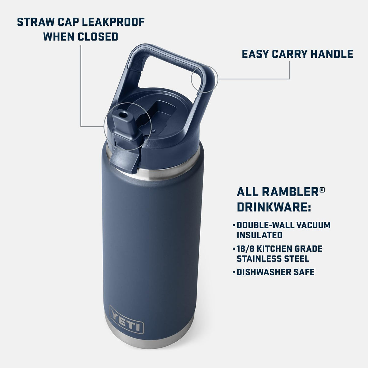 Rambler 26 oz Bottle (White)