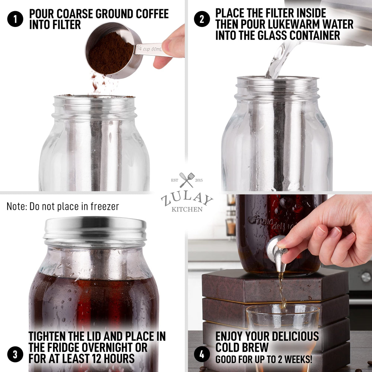 1.5 Liter Cold Brew Coffee Maker with EXTRA