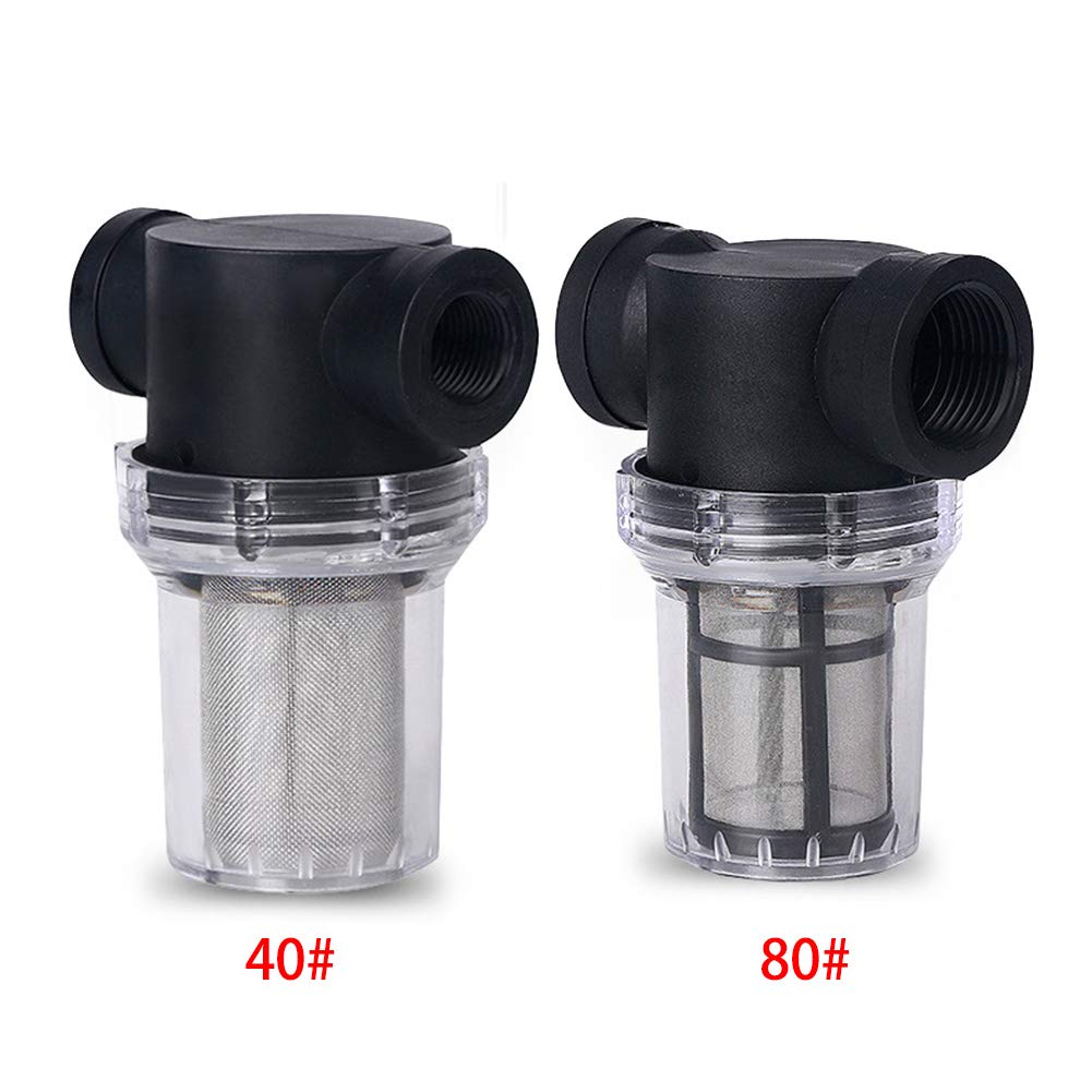 1Pcs Garden Pond 1 inch Inline Mesh Strainer Water Pump Filter Irrigation High Flow Pipeline Filter Garden Interface Strainer (40 mesh)