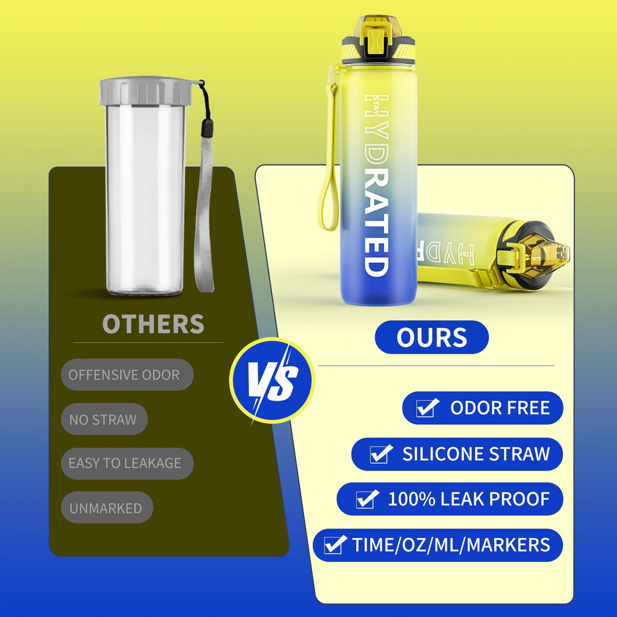 Water Bottle with Straw (Star Sky / 32 Ounces)