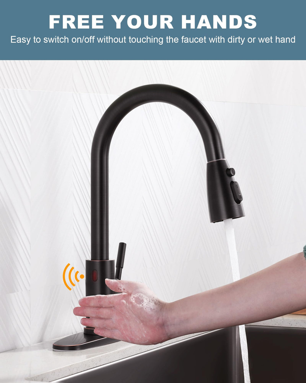 Touchless Kitchen Faucet Stainless Steel (Touchless Kitchen Faucet / C: Oil Rubbed Bronze)