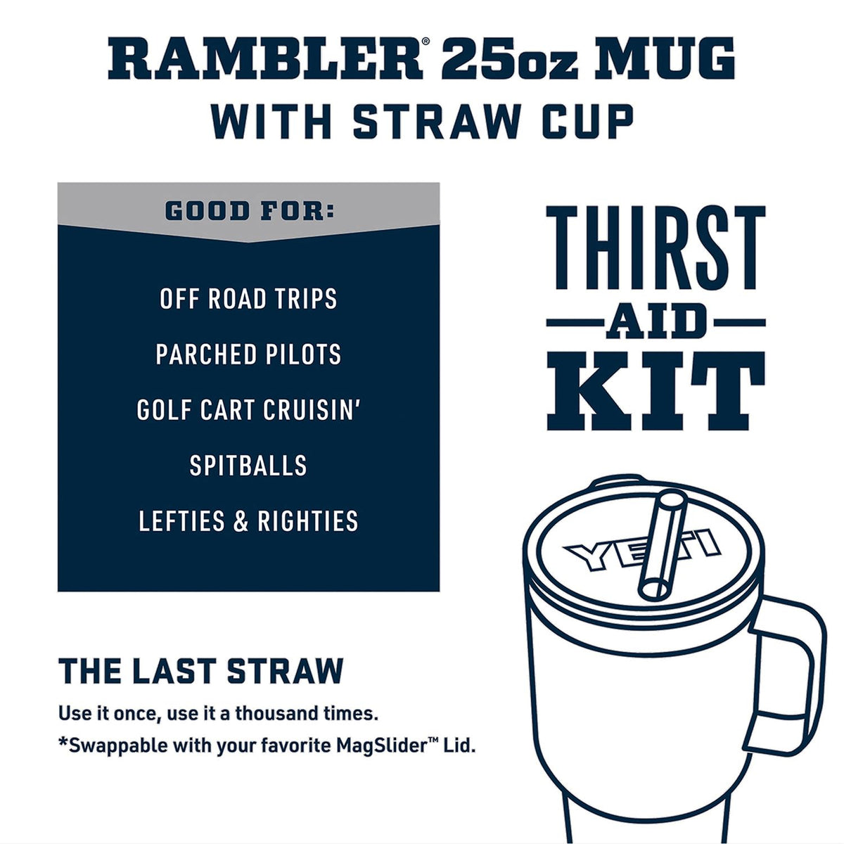 Rambler 25 oz Straw Mug (Lowcountry Peach / 25 Ounces)