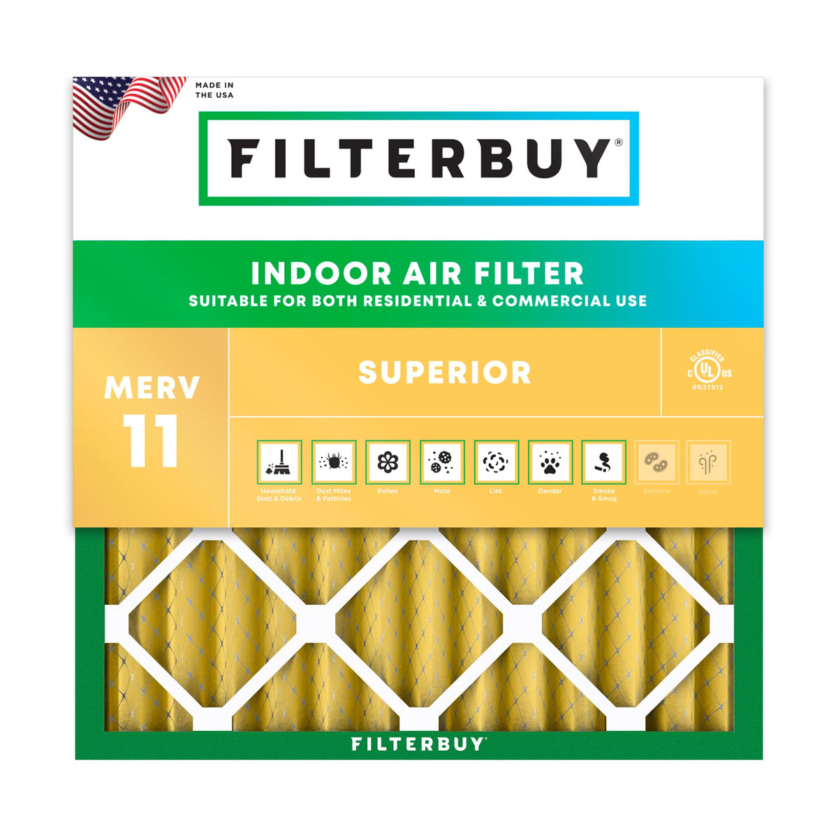 17.25x17.25x2 Air Filter MERV 11 Pet & Allergy Defense (17.25x17.25x2)