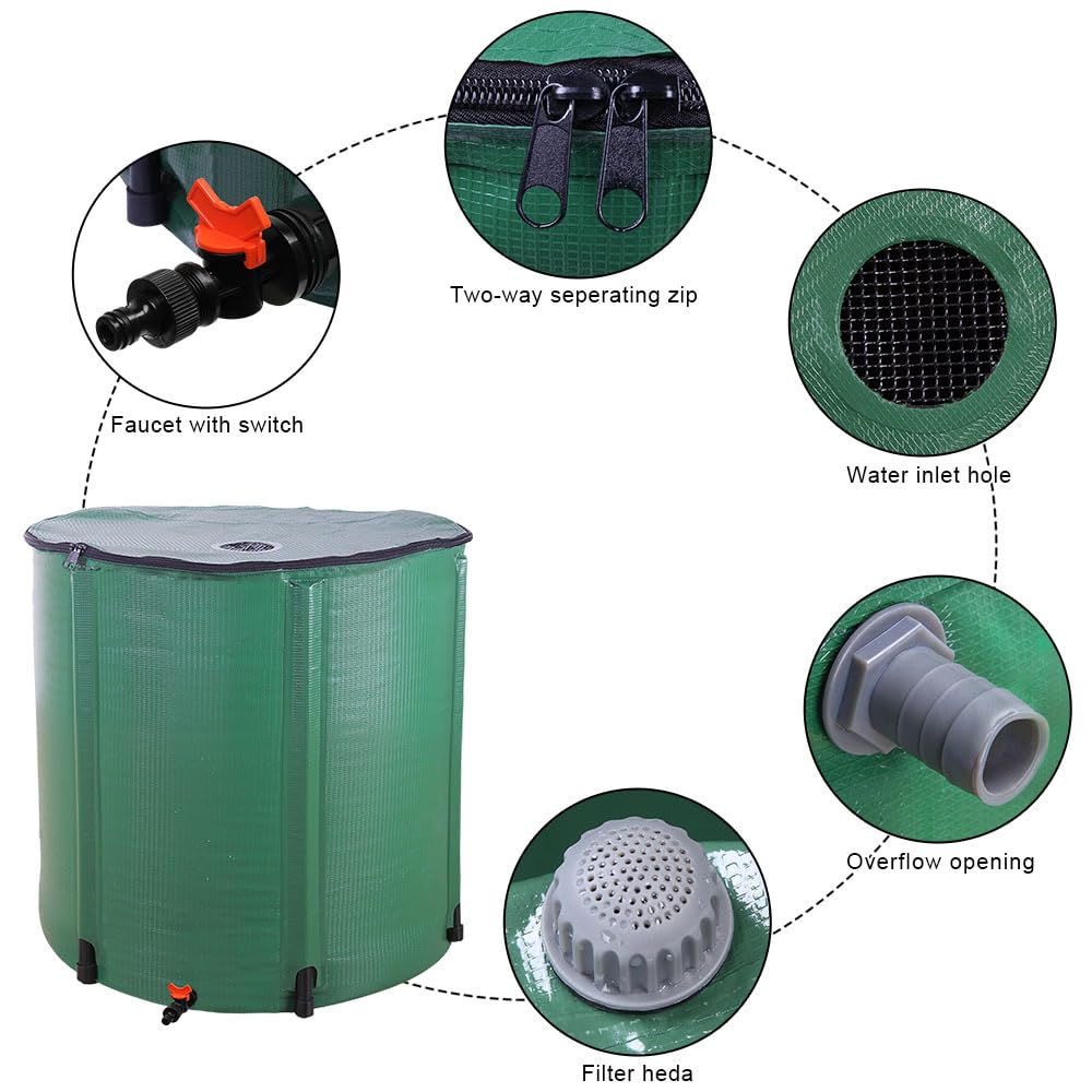 200 Gallon Collapsible Rain Barrel (Green / 200 Gallon)