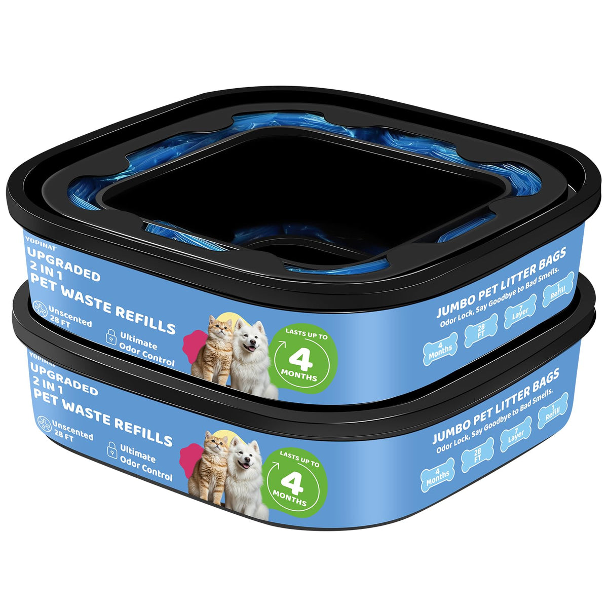 Genie Refill Bags for Cat Dog 2 Pack (1 Count (Pack of 2))