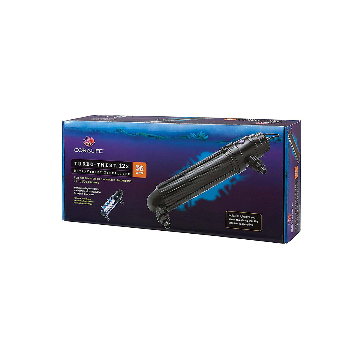 Turbo Twist 12X Aquarium UV Sterilizer (12X, 36 Watt, Up to 500 Gallons)