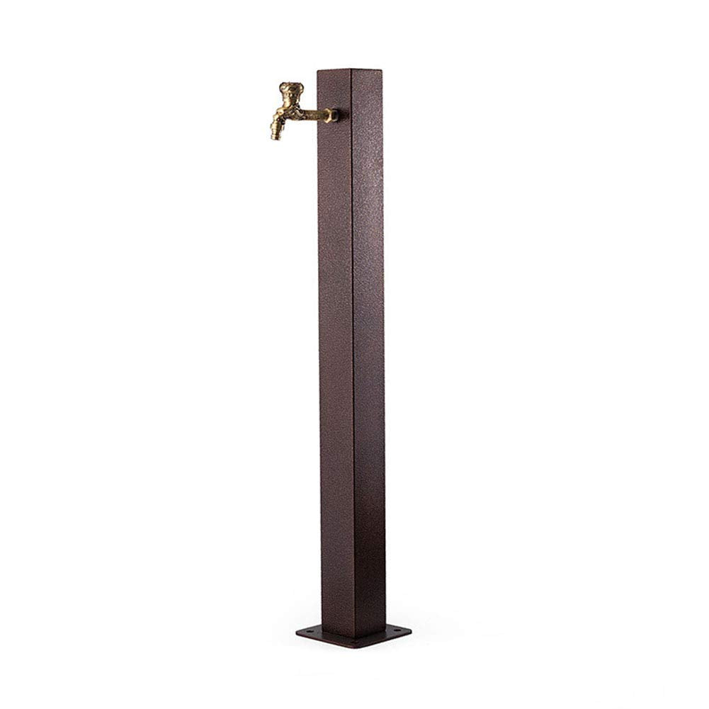 304 Stainless Steel Freestanding Garden Water Column with Anti Freezing Faucet Floor Mounted Water Tap for Courtyard Backyard Irrigation (A)