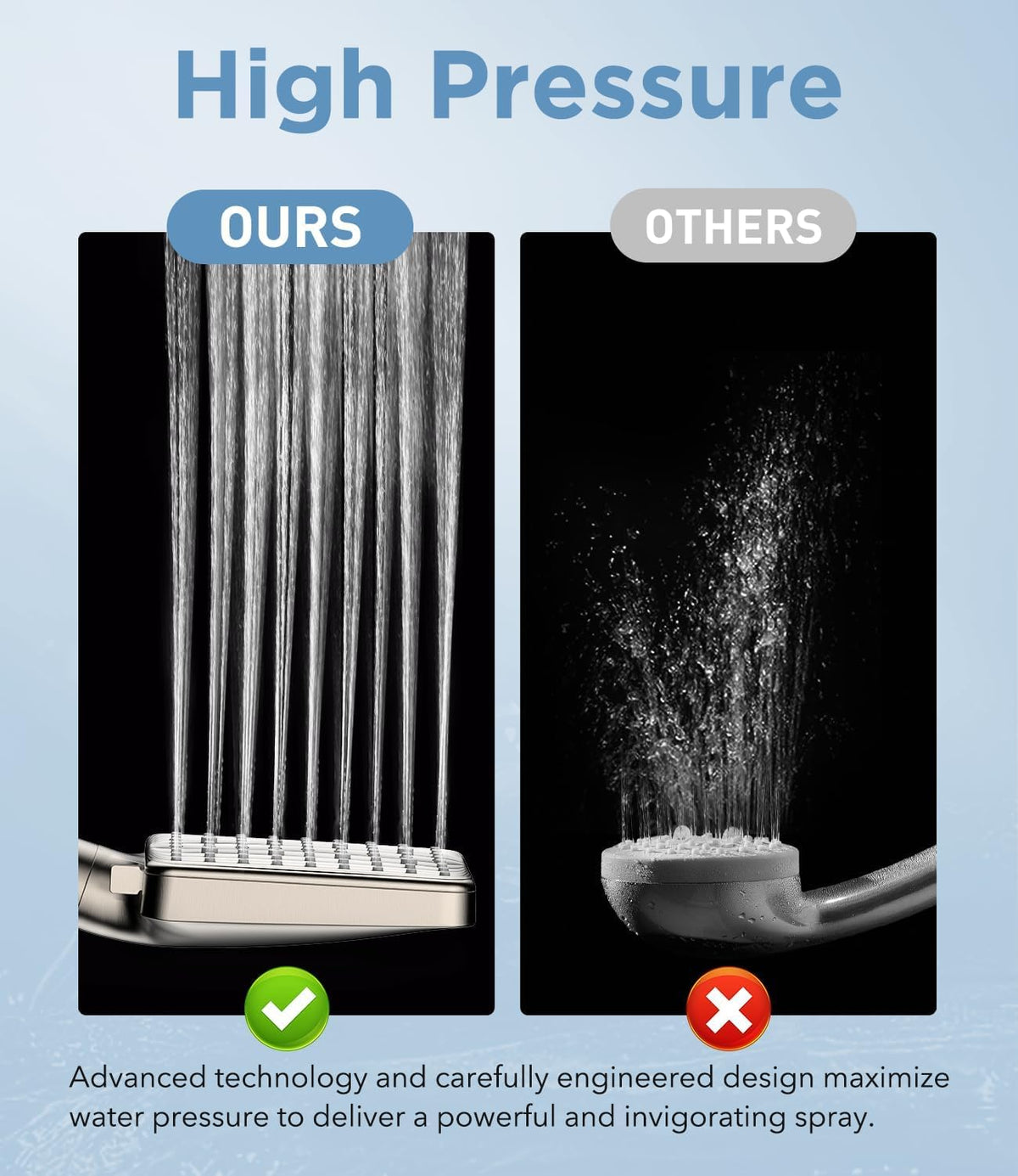 Filtered Shower Head with Handheld (Nickel Brushed)