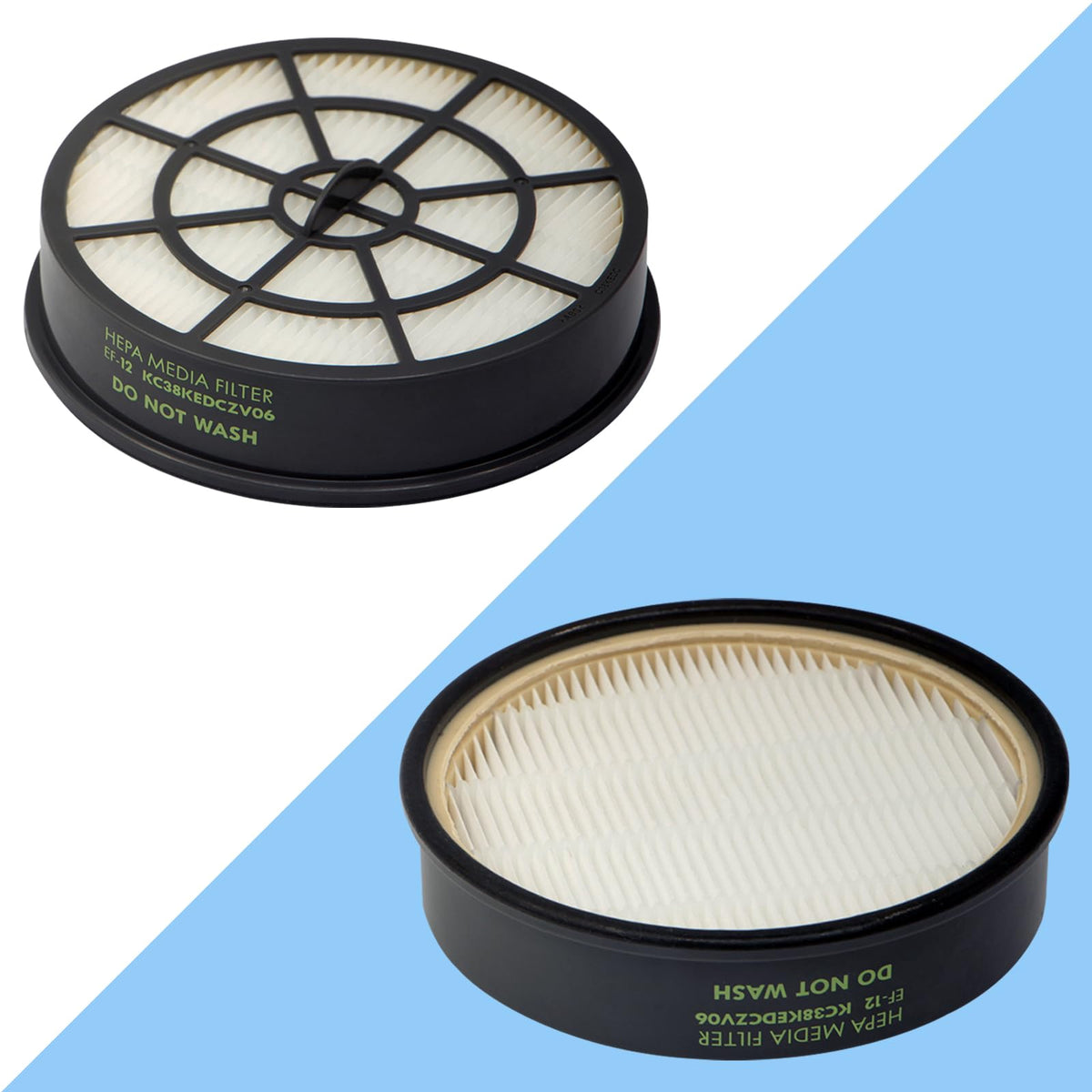 2 Pack EF 12 HEPA Media Filters Replacement for Kenmore Vacuum Models 10135