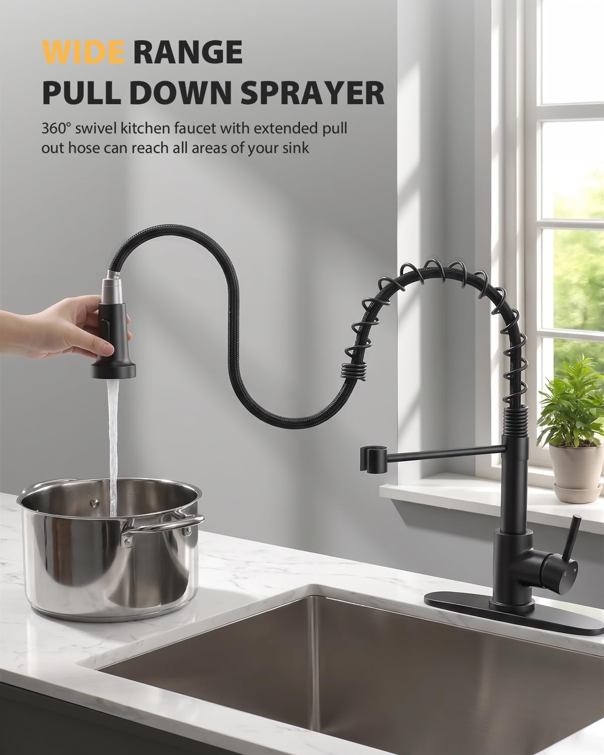 Kitchen Faucet with Pull Down Sprayer
