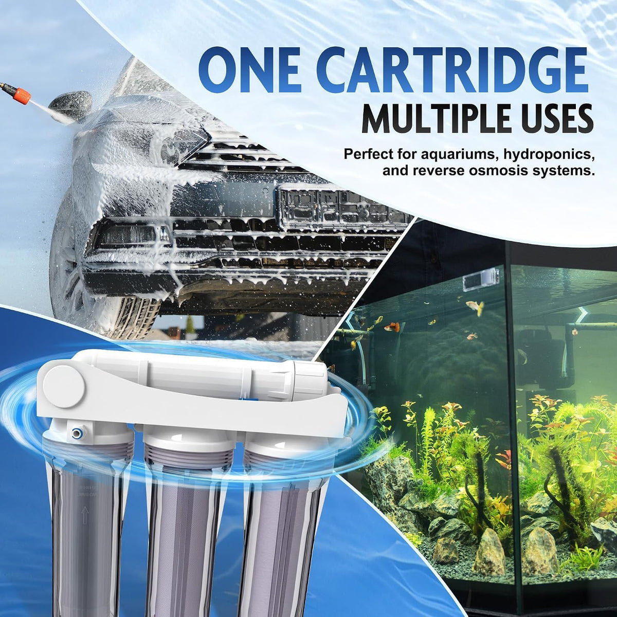 Refillable Empty Cartridge 10x2.5 for DI Resin or Media