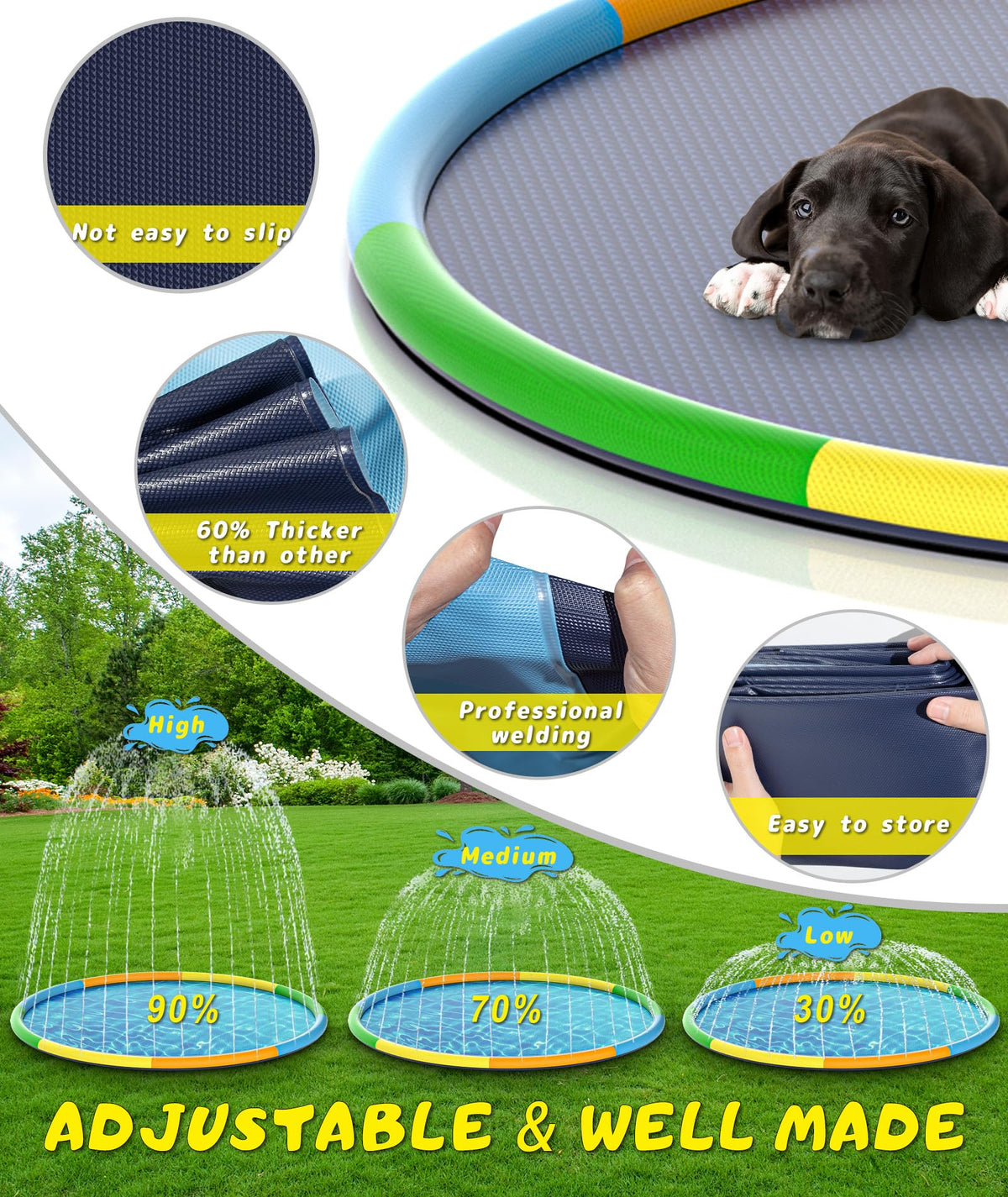 Splash Pad for Kids and Dogs (13FT)