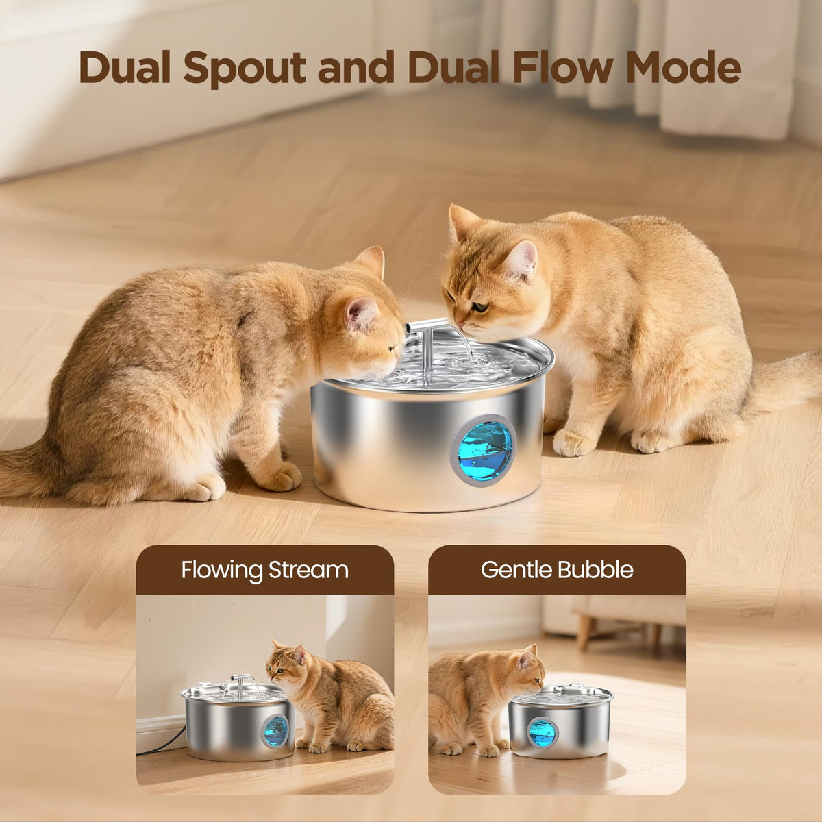 Cat Water Fountain Stainless Steel