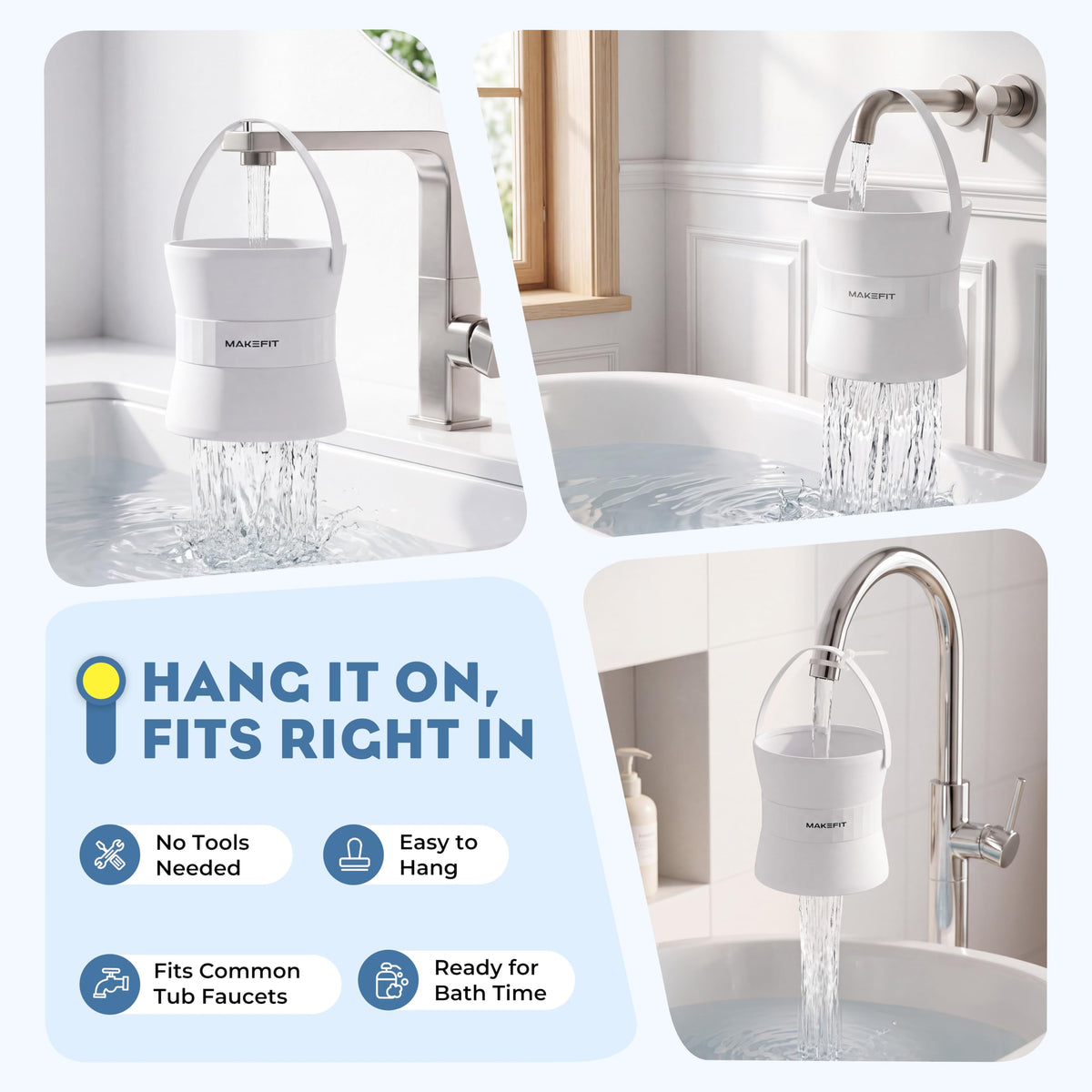 Bathtub Faucet Filter (White)