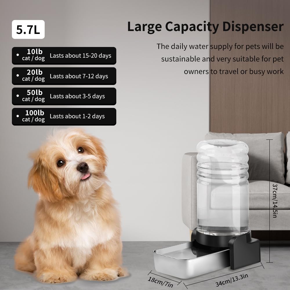 1.5 Gallon Cat Water Dispenser