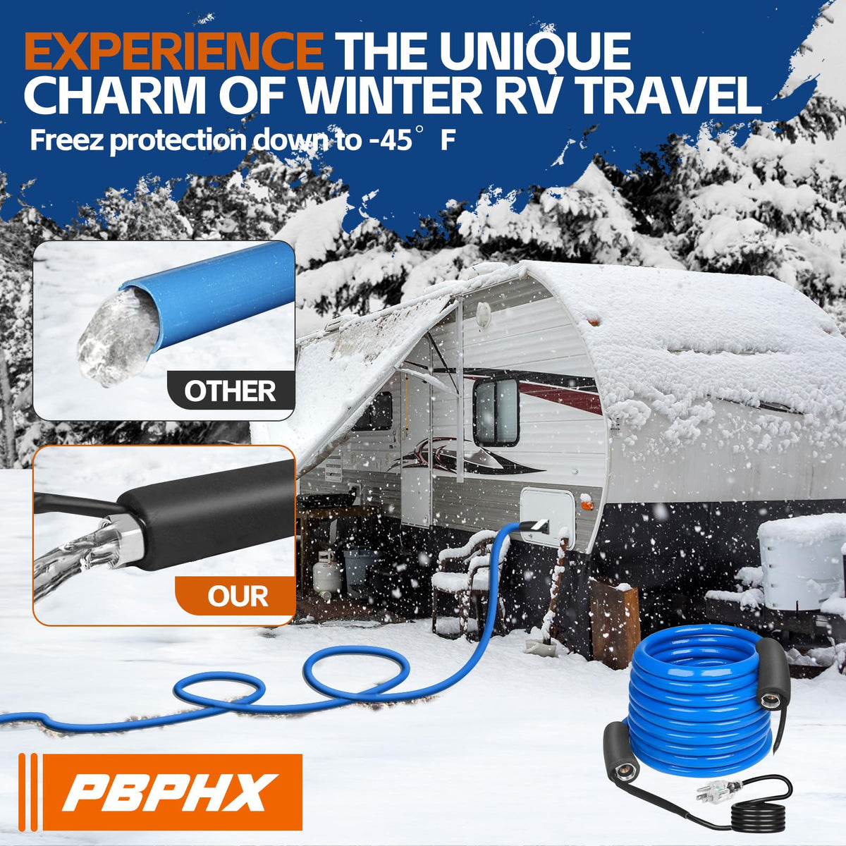 15FT Heated Water Hose for RV (15FT)