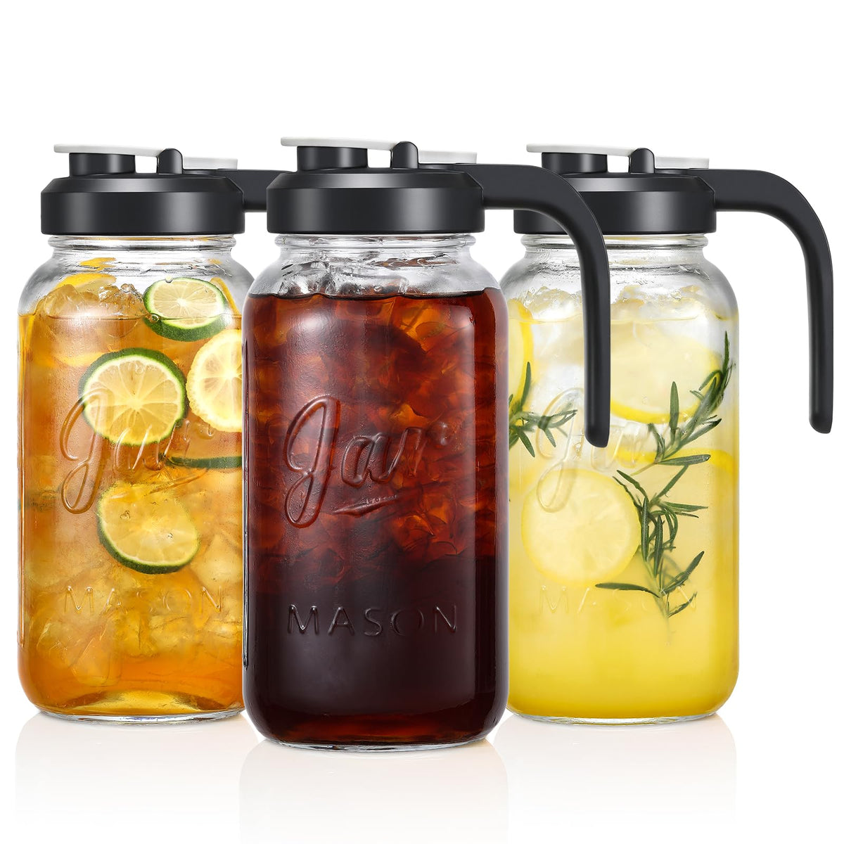 Glass Pitcher with Lid