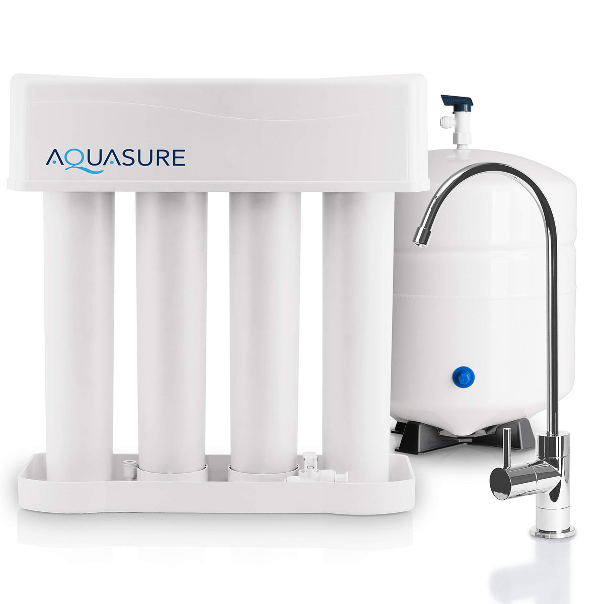 Premier 4 Stage Reverse Osmosis Under Sink Drinking Water RO Filtration Purification System (75 GPD / Chrome Faucet)