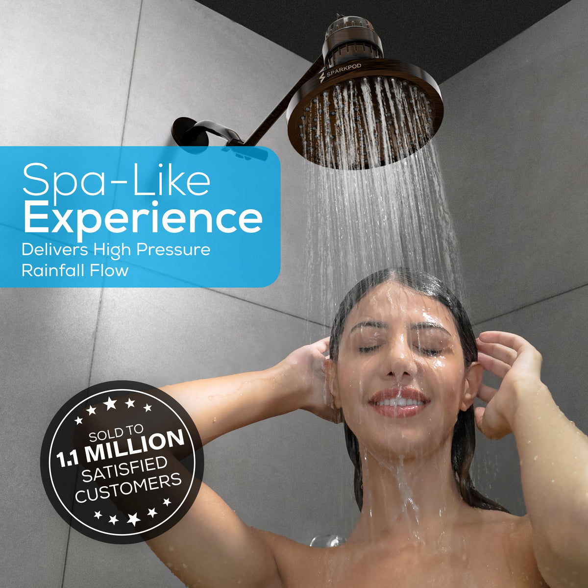 Rain Shower Head (8 Inch Round / Vintage Oil Rubbed Bronze)