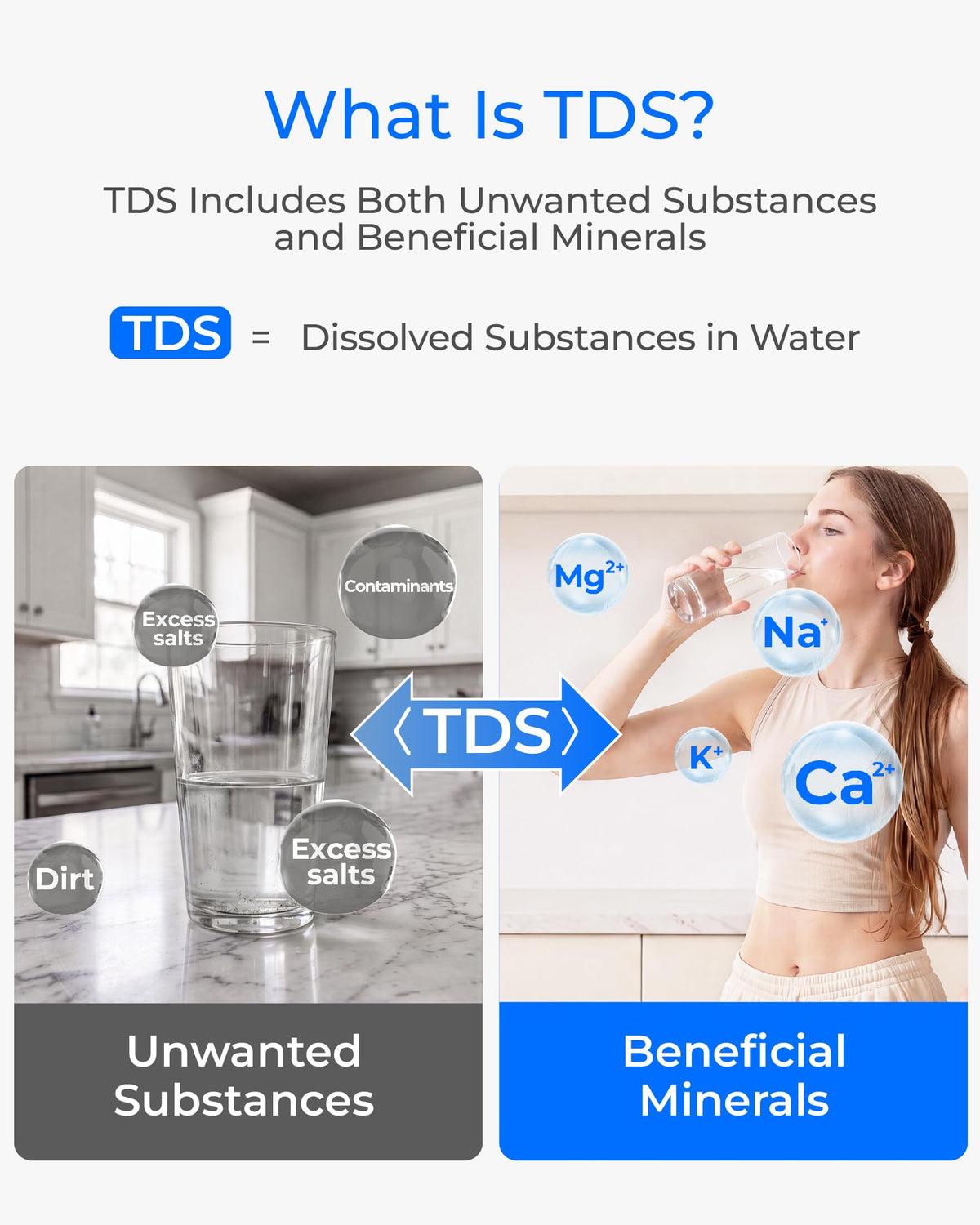 PT-13W TDS-Reducing Glass Water Filter Pitcher, Large 10-Cup (White)